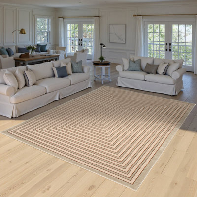 Tapis noir / gris / ivoire / beige Monaco Series