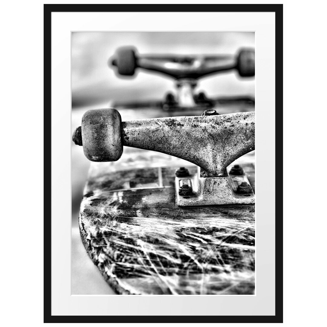 Gerahmtes Poster Skateboard