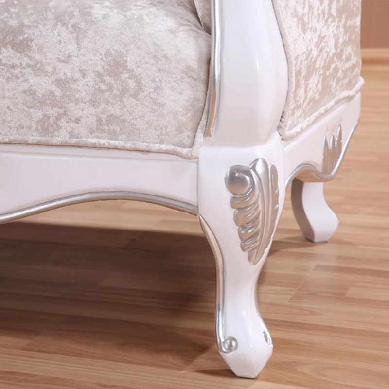 Chaise longue classique de luxe en bois massif élégant, Orienté à gauche (vu de face)