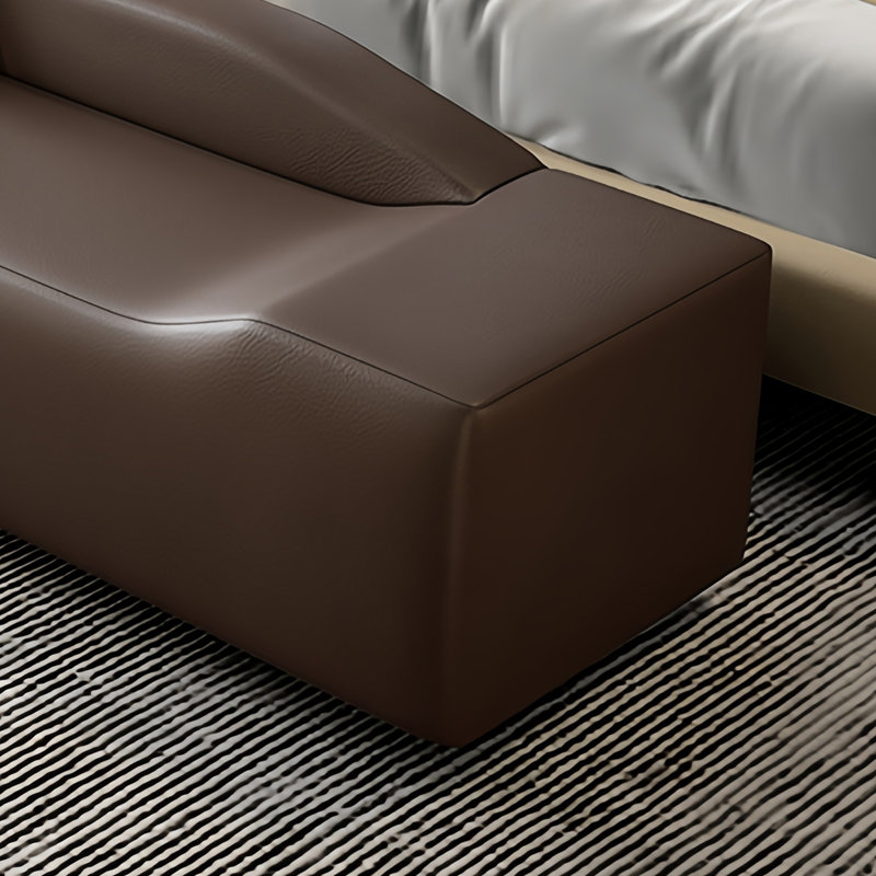 Lauriston Leather Match Upholstered Bench, Coffee
