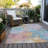Machine Washable Indoor/Outdoor Cinead ACN1713 Teal Rug-104738155