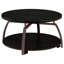 Table basse ronde et bout en gris anthracite foncé, avec une conception mobile et esthétique industrielle pour une utilisation polyvalente Cadres galvanisés gris anthracite