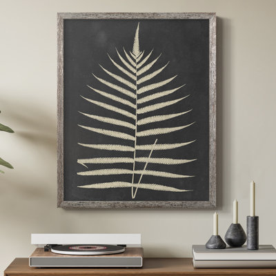 Linen Fern III Framed Print - Solid Wood