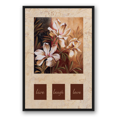 «Magnolia Live Laugh Love» sur toile