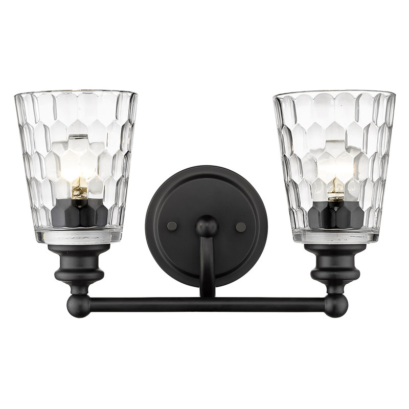 Fantine Dimmable Vanity Light, Matte Black, 2 Lights