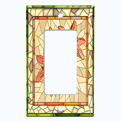 Plaque murale à motif de feuilles de lys Mosiac