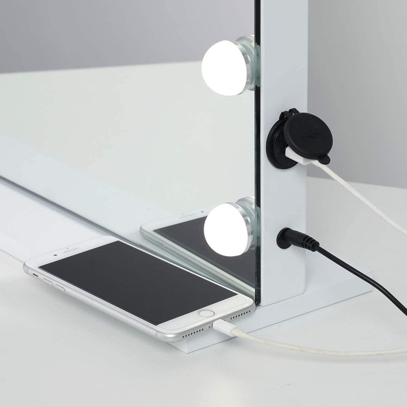 Miroir mural lumineux sans cadre Evaney