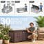 Coffre de terrasse en verre verrouillable Balconera Signature 120 gallons avec serrure, brun-107293127