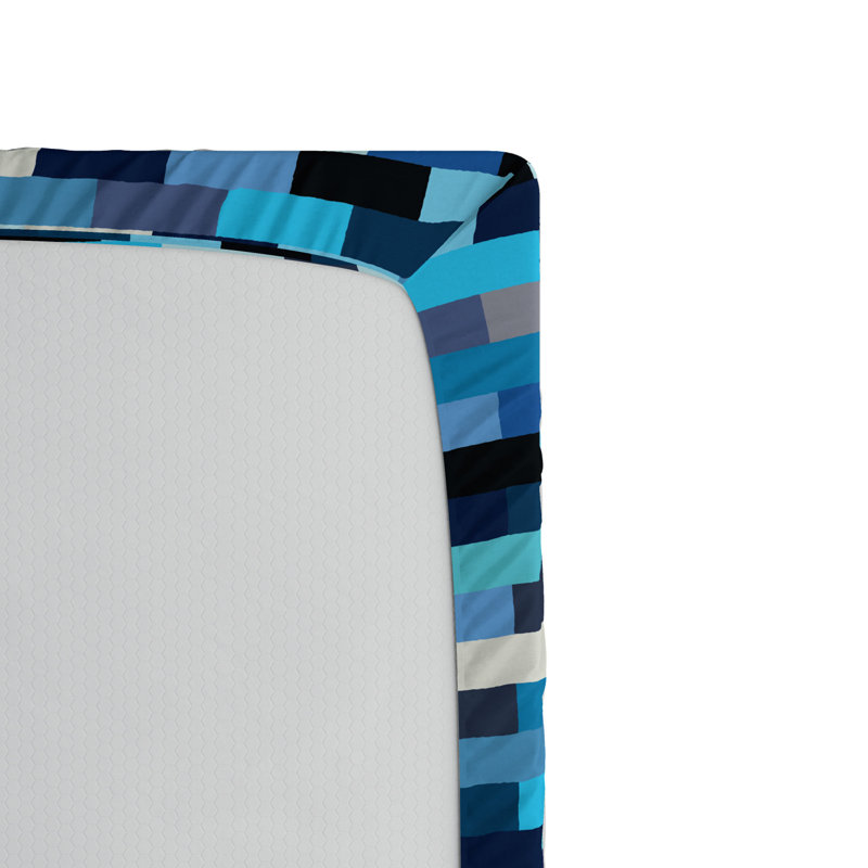 Microfiber Geometric Fitted Sheet, Twin XL Fitted Sheet
