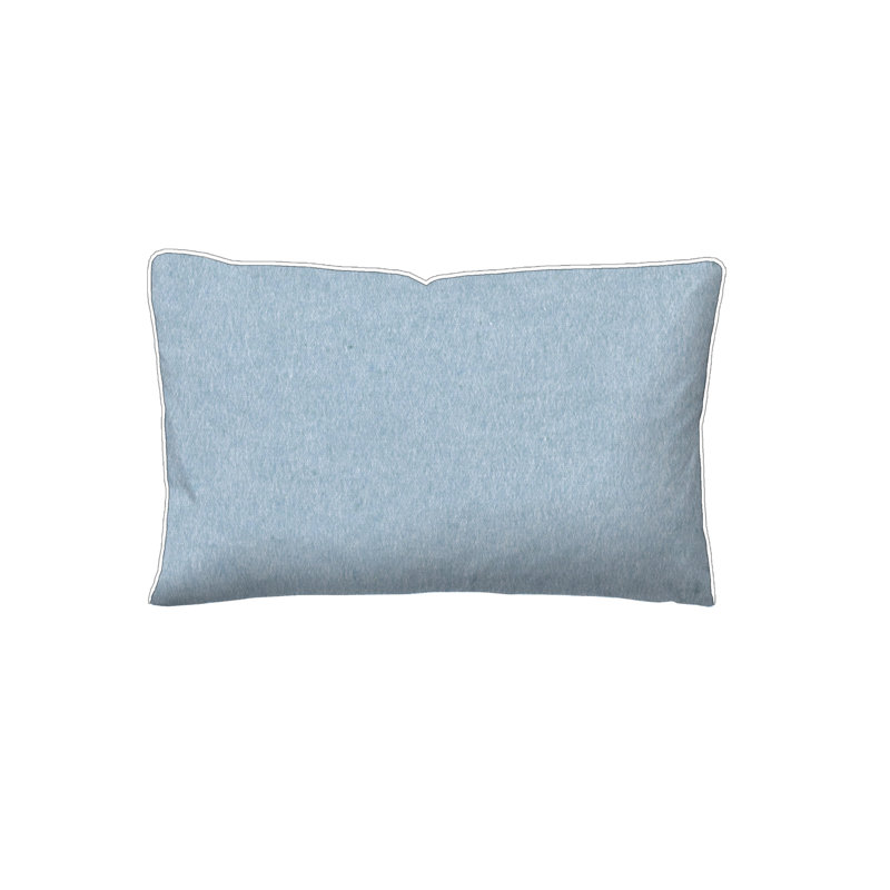 Flannel Flanell Pillow Case, 40 x 80 cm, Blue