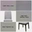 Ensemble de 2 chaises d'appoint en lin gris clair et finition chêne gris
