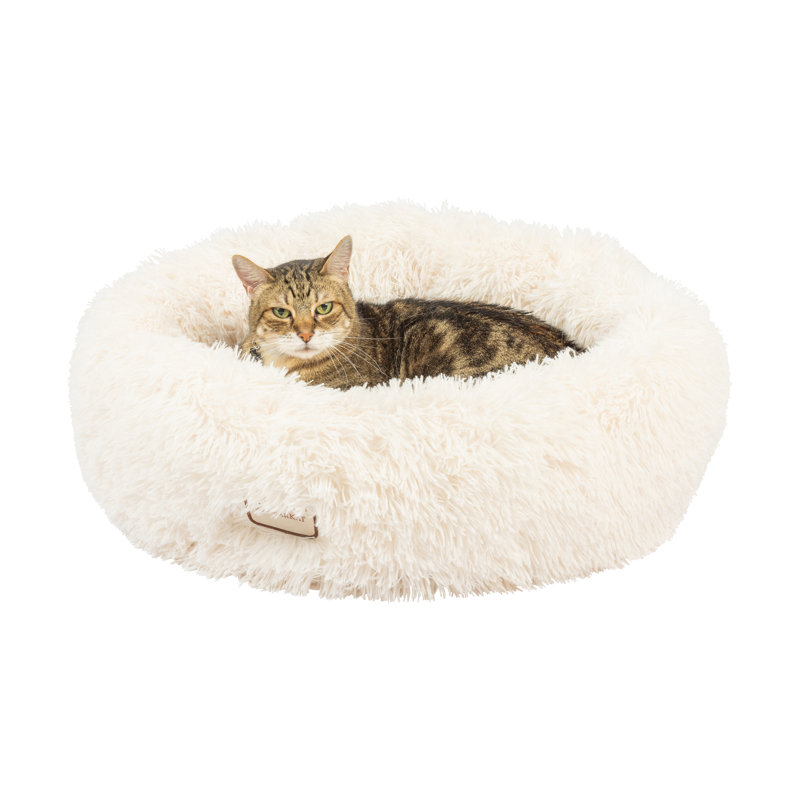 Faux Fur Bolster Pet Bed, Medium