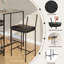 Ensemble de table de salle à manger 3 pièces peu encombrante avec 2 tabourets de bar-215243556