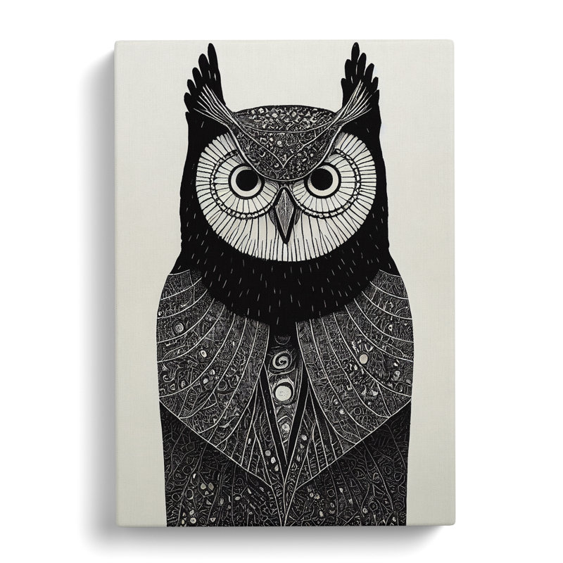 Adorable Owl - Print, No Matte, Wrapped Canvas, 50cm H x 35cm W x 3cm D