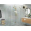 Halo 58 in. x 45 in. x 78 in. 90-degree Fully Frameless Glass Hinged Shower Enclosure-1966774084