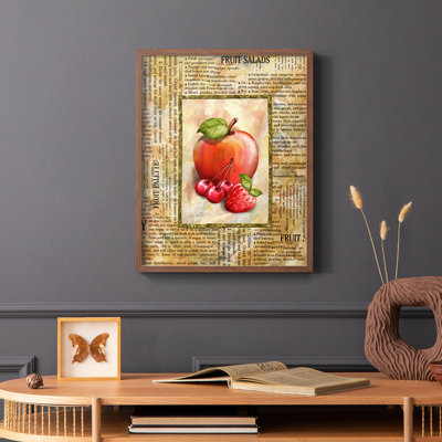 «Mixed Fruit I», reproduction encadrée - bois massif