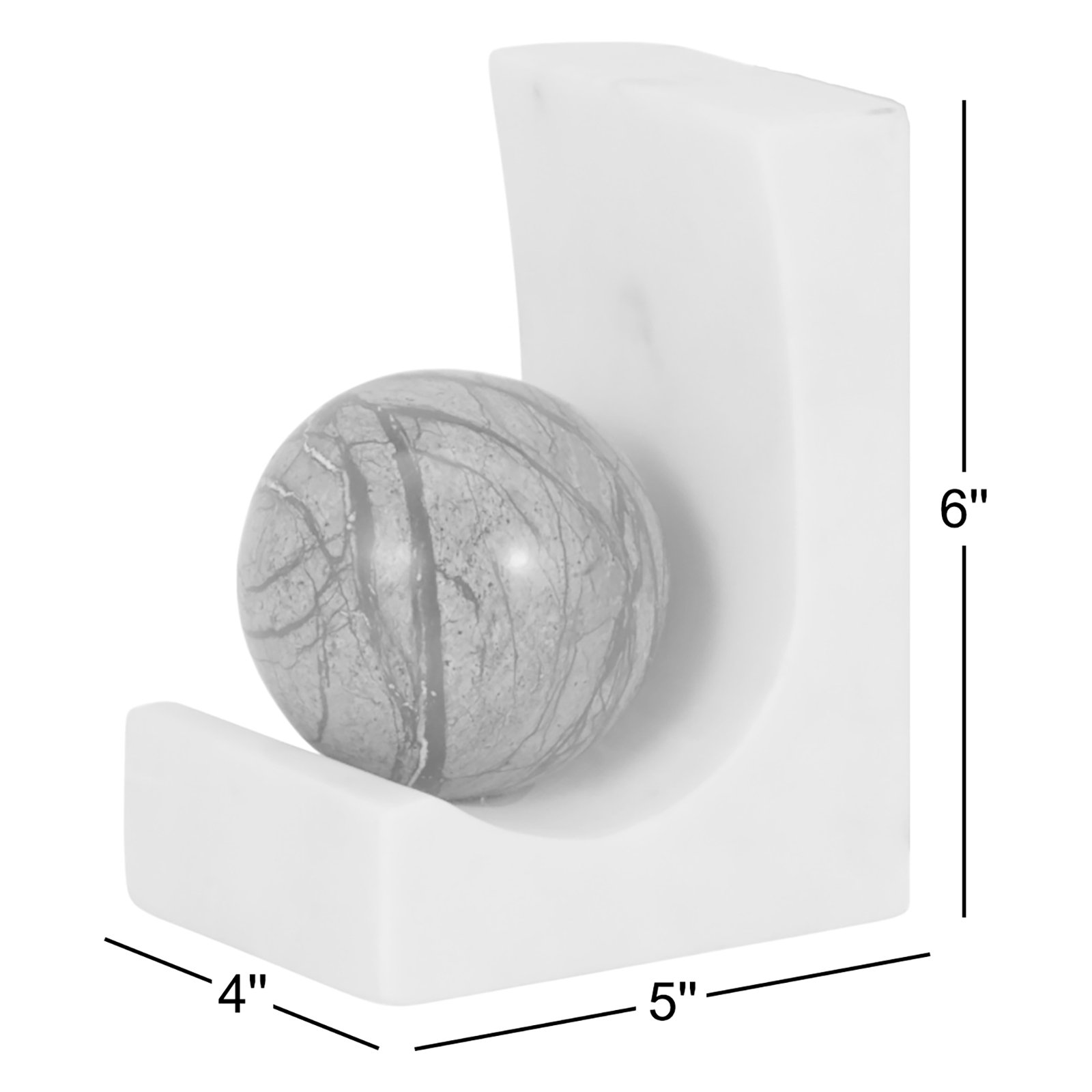 Zenith Marble Bookends