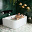Baignoire de massage tourbillon en acrylique 61 pouces pour 2 personnes, 16 jets d'eau, chauffe-eau à DEL pour massage de spa-129445342