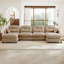 Canapé modulaire en chenille 4 places avec 2 coussins et repose-pieds-1685215494-1706011640