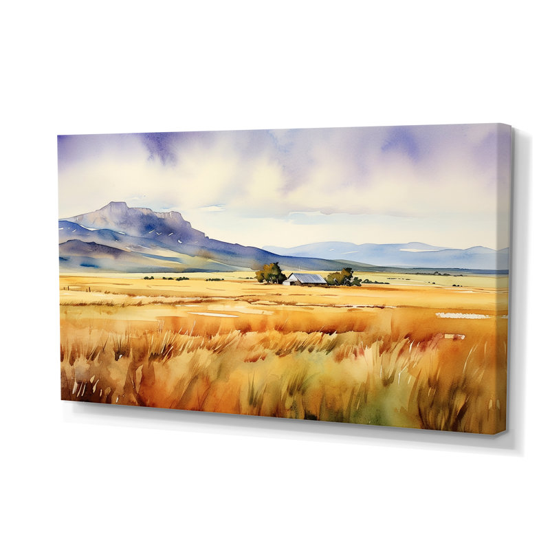 Wyoming, prairies jaunes - art mural Wyoming