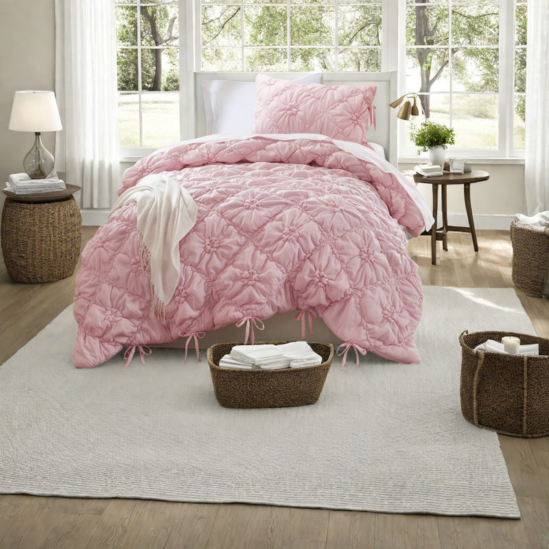 Ensembles de literie Cozy Floral, taille simple en microfibre, chambre à coucher