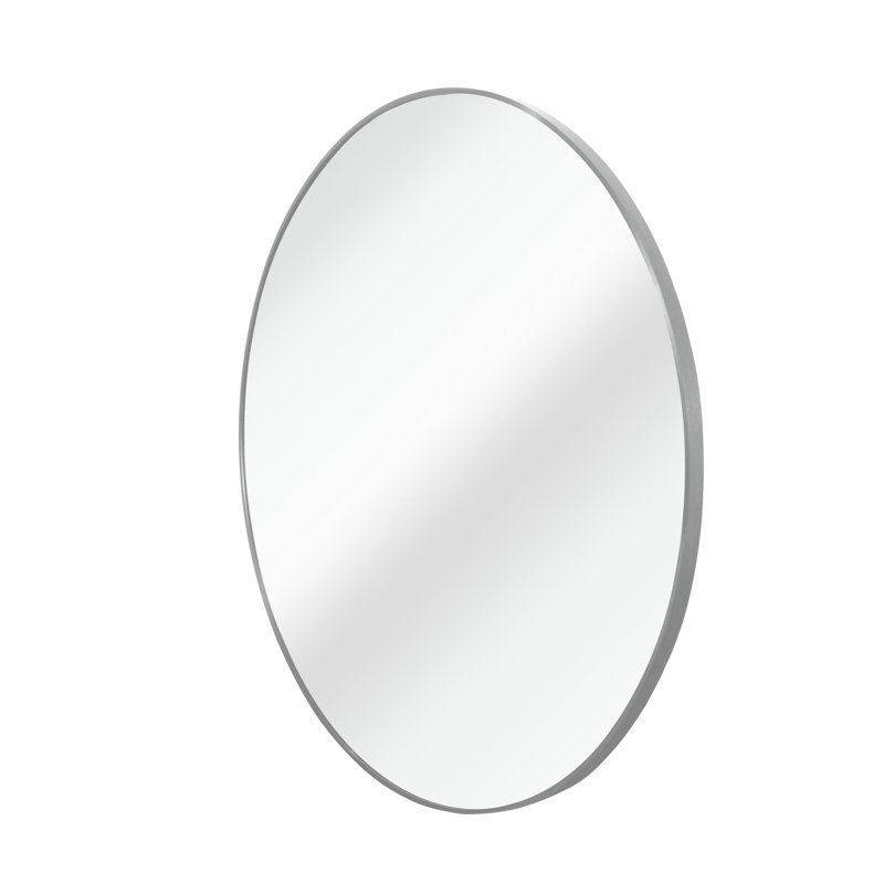 Miroir de salle de bain 36 po., Argent argent, 36 po x 36 po