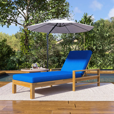 Acacia Wood Adiustable Outdoor Lounge Chair