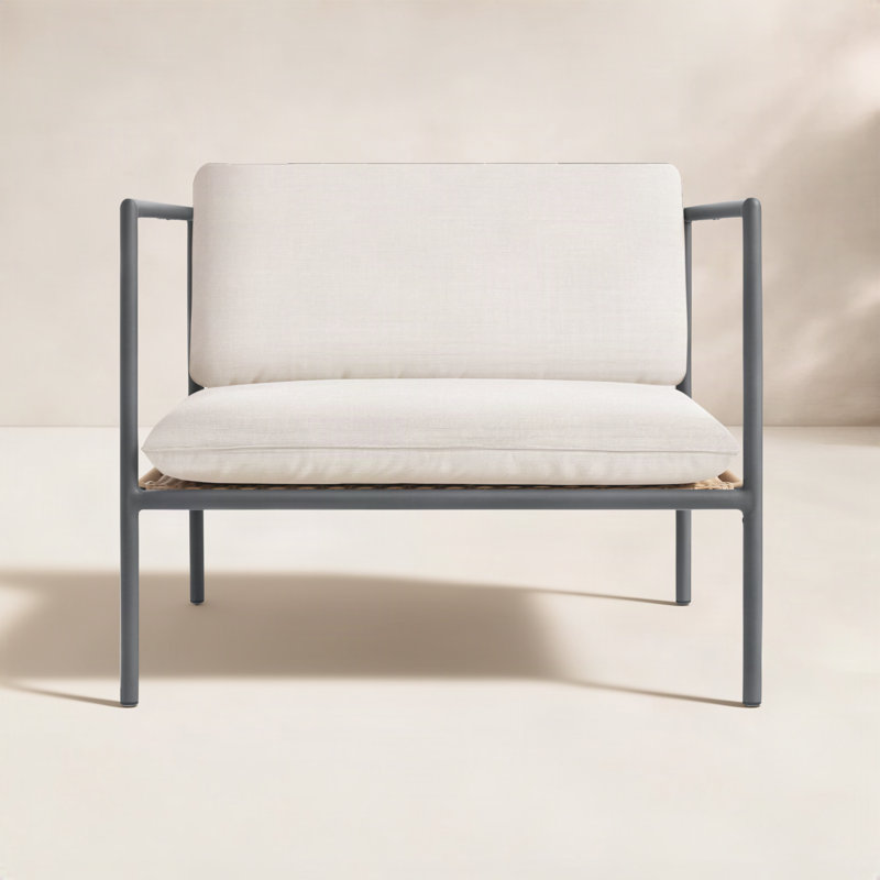 Dog Days Outdoor Lounge Chair, Charcoal, Sunbrella Linen