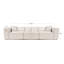 Élégant canapé 3 places, brun clair, 119,3 po x 42,5 po x 25,6 po | Structure 100% charme, 100% tissu de lin, 32 mousses en mousse pour plus de confort | Comprend 2 coussins décoratifs, pieds élégants en plastique | Parfait pour le salon et le salon-1800081015