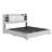 Revan Ebern Bookcase Bed Frame with 4 Storage Drawers & Hidden Storage Headboard-1101185886-1105028169