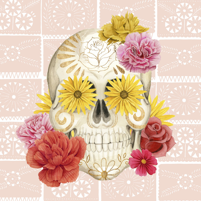 Fiesta De La Vida Muertos II by Grace Popp - Wrapped Canvas Print, 122cm H x 122cm W 