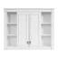 Armoire de rangement murale 36 po x 28 po à porte battante, tablette simple réglable et armoire à pharmacie à charnière et fermeture en douceur