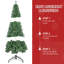 Arbre de Noël artificiel à charnière 5 pi avec base en métal-1356963298