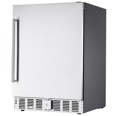 24" Outdoor Beverage Fridge Cooler 150QT Beer Refrigerator Stainless Steel