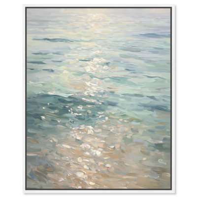 Sea Sunset Coastal Decor Canvas Print by Art Remedy
