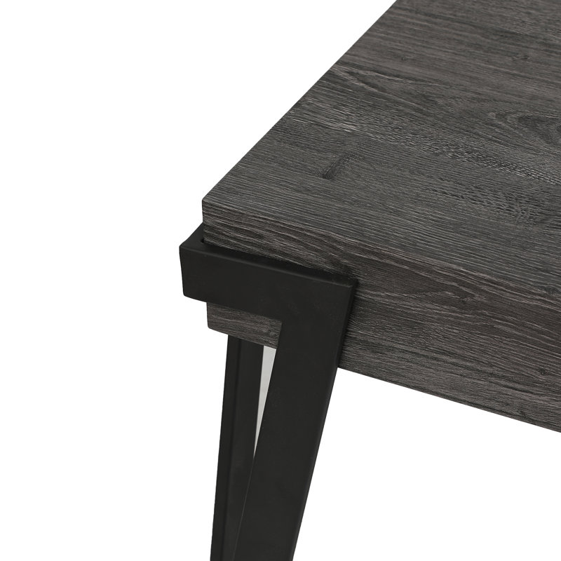 Alduina 43.4'' W Mid-Century Modern Gray Coffee Table, Gray