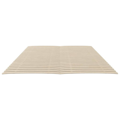 vidaXL Slatted Bed Base Natural poplar wood Solid poplar wood