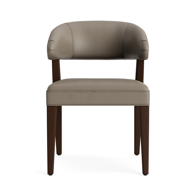 Keane Upholstered Dining Chair, Sienna, Greenwich Performance Leather - Pewter