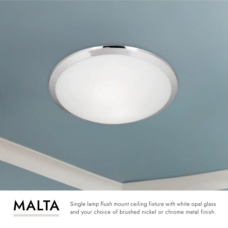 Malta 1 - Light Flush Mount, Brushed Nickel