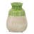 Terracotta Jug Vase with Green Glaze and Natural Tan Finish