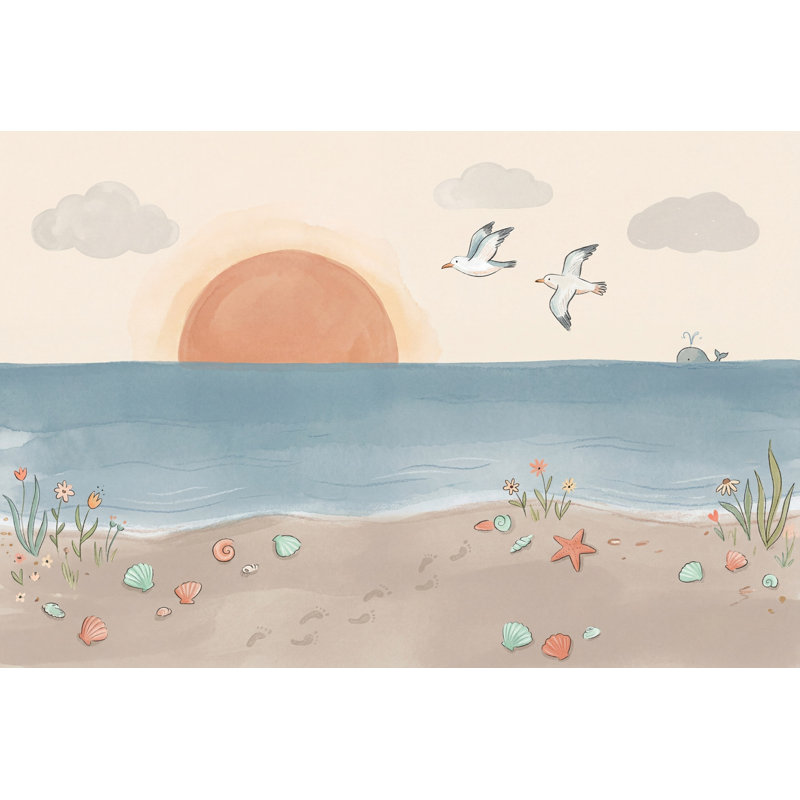 Papier peint amovible Coastal, 140 po x 108 po, Peler et coller