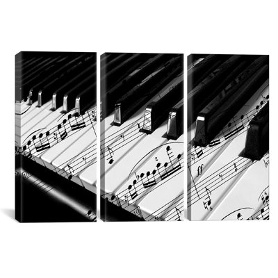 Piano - 3 pièces, reproduction de photo sur toile tendue