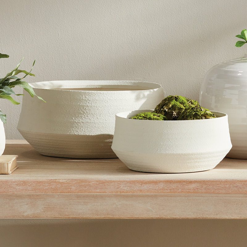 Montecito Handmade Terracotta Decorative Bowl, Green