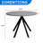 5-piece Dining Set, Mid-century Modern Table & Chair Set For Home, Kitchen Table With 4 Upholstered Chairs, Grey Table And 4 Black Chairs-158302826