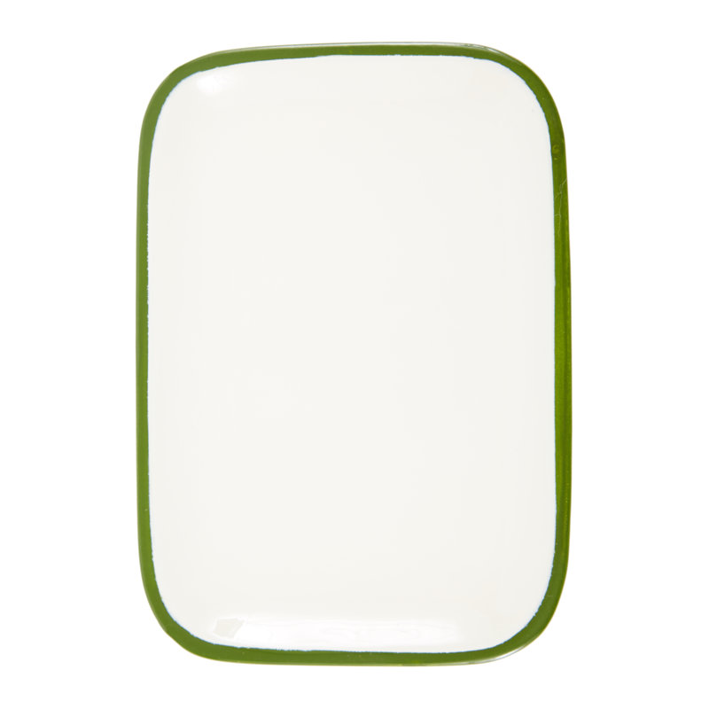 CARTE DE VISITE TRAY MOSS 5" X 8", Green