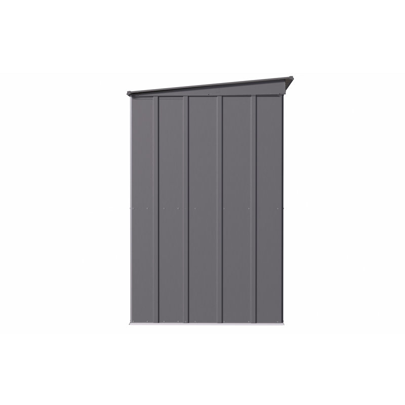 10 ft. x 4 ft. Charcoal Galvanized Steel Storage Shed Kit