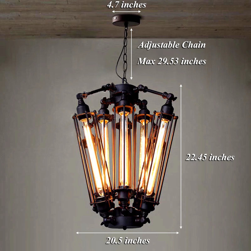 Aliviya 8 - Light Geometric Chandelier