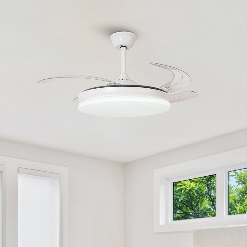 Burgest 254cm Ceiling Fan with LED Lights, White
