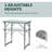 Folding Camping Table with Height Adjustability, Lightweight Portable Table with Carry Handle, Outdoor Folding Table Camping Accessories