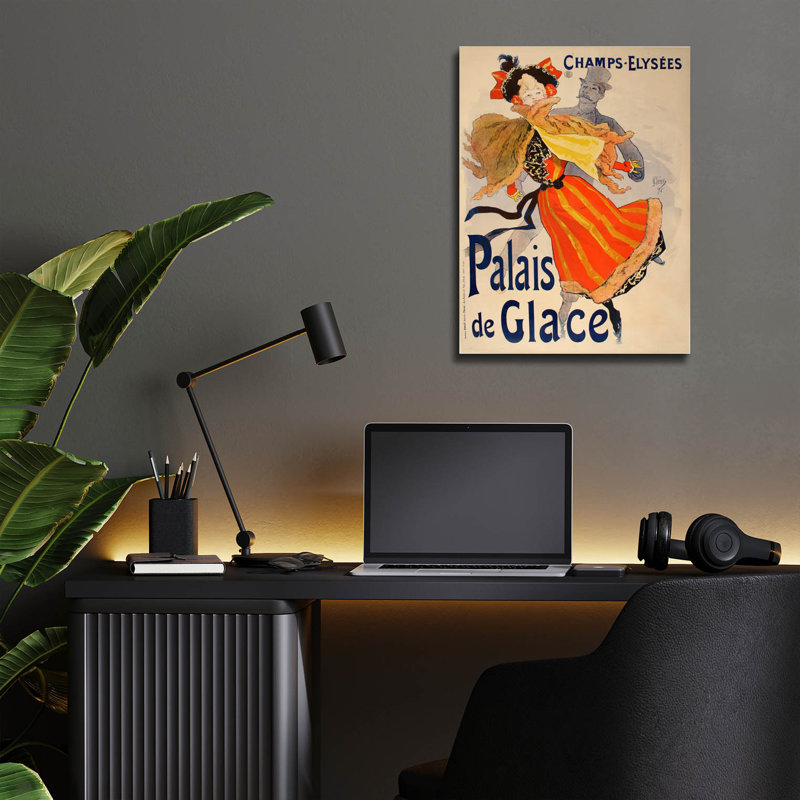 Winston Porter «Palais de Glace» par Vintage Posters, art mural en verre acrylique, 12 po x 16 po